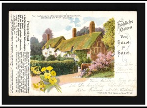 Ostern Fröhliche Haus Ann Hathaways Heim England, Wurzen / Meerane 11.+12.4.1899