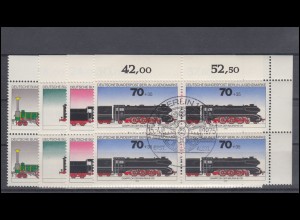 488-491 Jugend Lokomotiven Eisenbahnen 1975, ER-Vbl. o.r., Satz ESSt Berlin