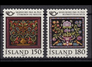 Island: Nordische Zusammenarbeit - Handwerkskunst 1980, 2 Werte **