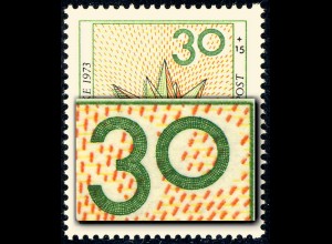 790 Weihnachten 1973 - Passerverschiebung Grün (Stern und Wert), **