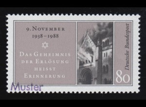 1389 Novemberprogrome / Reichskristallnacht, Muster-Aufdruck