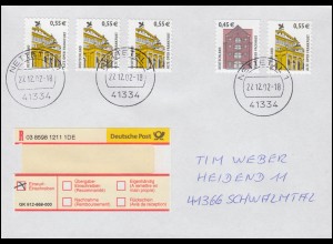 2303-2304BC+BA Tönninger Packhaus und Alte Oper Frankfurt aus MH 50 auf R-FDC