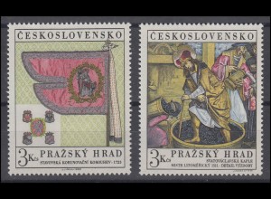 Tschechoslowakei: Prager Burg Gemälde Wappen 1969, 2 Marken postfrisch **