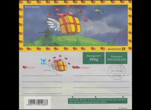 Päckchenadresszettel PZ 6/04 Liebe DEUTSCHLAND, Ersttagsstempel KREFELD 1.10.98