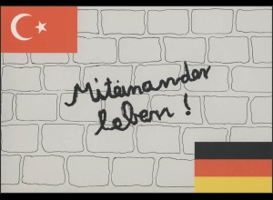 1725 Miteinander leben 1994 ETB-Faltkarte ESSt Deutsch-türkische Woche Kiel