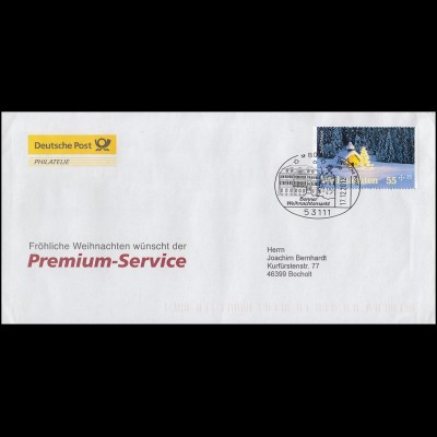 2961 Weihnachten Kapelle Brief Premium-Service SSt BONN Weihnachtsmarkt 17.12.12