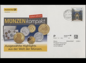Plusbrief Ischtar-Tor 145 Cent: MÜNZENkompakt, Weiden 22.4.13 nach Nettetal