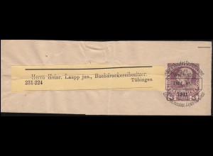 Österreich Streifband S 8 Vorausentwertung D.Ö.A.V. WIEN Ende Mai 1911