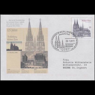 USo 104 Kölner Dom, SSt Berlin Ausgabe 2-Euro-Gedenkmünze Kölner Dom 28.1.2011