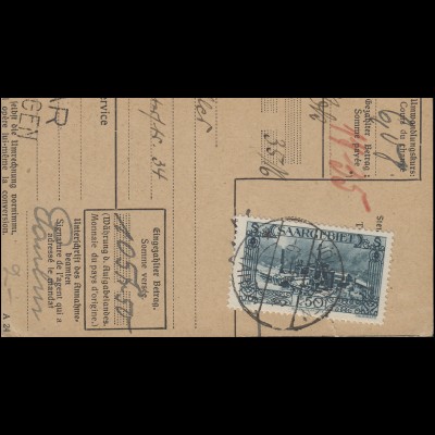 118 Burbacher Hütte als EF auf Briefstück aus NN-Karte VÖLKLINGEN 6.2.1931