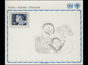 Österreich: Kind mit schützender Hand, 1 Marke **