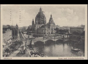 AK Berlin - mit Dom und Friedrichsbrücke, BERLIN 31.1.27 nach Dietlikon