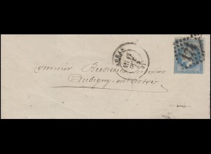 Frankreich 28 Napoleon 20 C. EF Brief ARRAS 17.10.69 mit GC 174