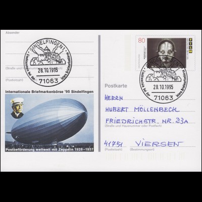 PSo 40 Sindelfingen Graf Zeppelin SSt Liechtenstein auf der Börse 28.10.95