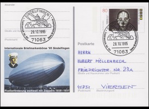 PSo 40 Sindelfingen Zeppelin SSt Fürstentum Liechtenstein auf der Börse 28.10.95