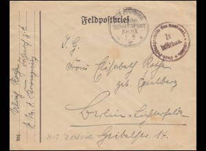 DEUTSCHE MARINE-SCHIFFSPOST No 93 - 7.9.1917 SMS Kronprinz Brief mit Zensur