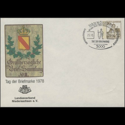 PU 108/61 Tag der Briefmarke ohne Anschrift, SSt Hannover Postillon 1978