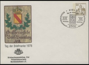 PU 108/62 Tag der Briefmarke ohne Anschrift, SSt Kiel 20.10.1978