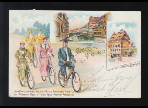 Straßenverkehr Prinz Wales Victoria Helical Fahrrad Nürnberg, Ruhrort 11.9.1899