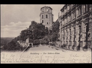 Ansichtskarte Heidelberg - Der Schloss-Altan, 28.4.1902 nach SÖHNSTETTEN 29.2.02