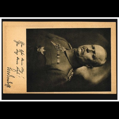 Erich Friedrich Wilhelm Ludendorff auf AK Ludendorff-Spende, ungebraucht **