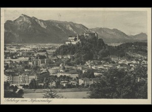 Ansichtskarte Salzburg vom Kapuzinerberg gesehen, Salzburg/Österreich 28.10.30