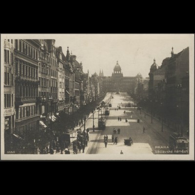 Tschechoslowakei Mischfrankatur auf Ansichtskarte Prag/Praha, 1926