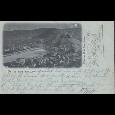 Ansichtskarte Gruss aus COCHEM 12.4.1899