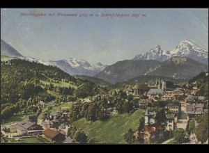 Ansichtskarte Berchtesgaden mit Watzmann und Schönfeldspitze, 23.6.25