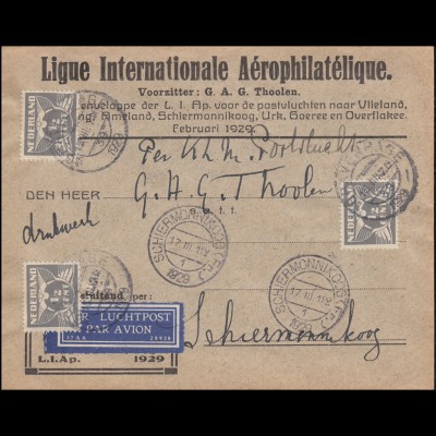 Ausstellung Internationale Aerophilatelie Drucksache S'GRAVENHAGE 17.3.1929