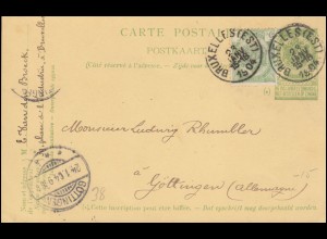 Belgien Postkarte P 38 aus BRÜSSEL/BRUXELLES (EST) 23.1.04 nach GÖTTINGEN 24.1.