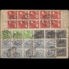 Währungsreform 943ff Kontrollrat II Zehnfachfrankatur Brief LEIPZIG 29.6.1948