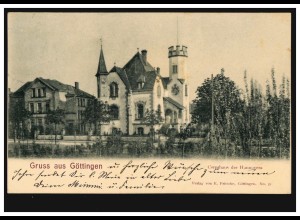 AK Gruss aus Göttingen: Corpshaus der Hannovera, 30.12.99 nach ESCHWEGE 31.12.99
