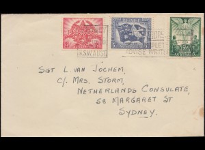 Australien 173-175 Beendigung 2. Weltkrieg PEACE & VICTORY auf FDC 18.2.1946