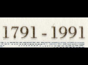 1492DD Brandenburger Tor - Doppeldruck der grauen Inschriften auf Schmuck-FDC