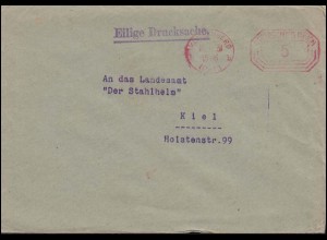 AFS Königsberg 16.11.31 - 5 Pf Drucksache an das Landesamt Der Stahlhelm in Kiel
