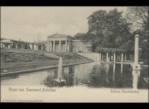 Ansichtskarte Gruss aus Sanssouci-Potsdam: Schloss Charlottenhof, ungebraucht