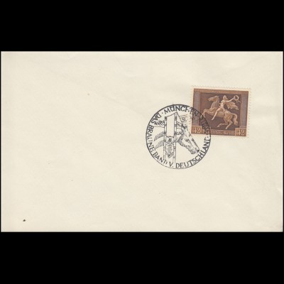 671 Das Braune Band 1938 auf Blanko-Umschlag SSt MÜNCHEN 31.7.38
