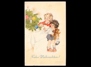 AK Weihnachten: Überraschung Kinder mit offenem Mund KEMPTEN (ALLGÄU) 22.12.1941