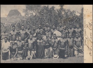 AK Kongo Indigenes Volk von Mayamba, Marke mit Stanley Falls, BOMA 28.8.1900