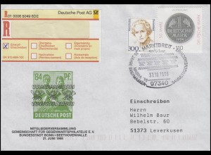 50 Jahre Deutsche Mark, MiF R-Bf SSt Marktbreit Währungsreform 31.10.1998