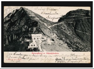 AK Herzogstand mit Schutzhäusern Berg, Voralpen, Stubenberg 01.12.1902