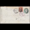 USA Umschlag 3 C. grün mit Zsastzfranka. 43, CHICAGO 7.12.1880 nach EMDEN 24.12.