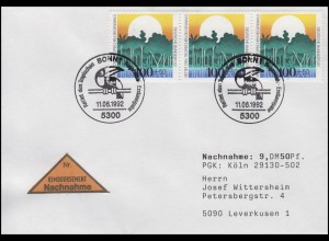 1615 Umweltschutz Rettung Regenwald MeF NN-FDC ESSt Bonn Vogel 11.6.1992