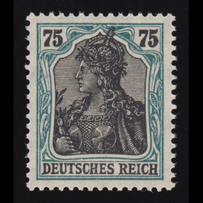104d (ehemals bF) Germania 75 Pf. Rahmen bläulichgrün, ** geprüft Oechsner BPP