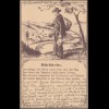 Propaganda-AK Rückkehr-Gedicht Rückwandererhilfe, BERLIN-GRUNEWALD 25.2.1920