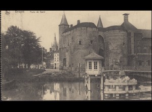 Belgien Ansichtskarte Brügge / Brugge / Bruges - Port de Gand, BRUGGE 20.6.1924