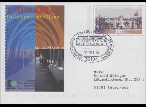 USo 27 Magdeburg & OHABRIA Blankenburg, FDC ESSt Magdeburg Landtag 10.5.2001 