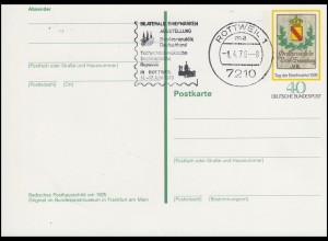 PSo 5 Tag der Briefmarke 1978, Werbestempel Rottweil Ausstellung mit CSSR 1.4.79