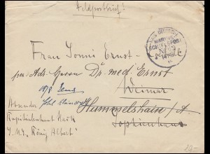 DEUTSCHE MARINE-SCHIFFSPOST No 62 - 14.8.1915 SMS König Albert auf Feldpostbrief